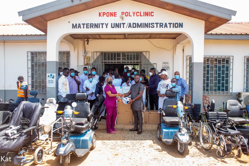 Agazy Group CEO donates medical equipment, pays bills of patients at Kpone Poly